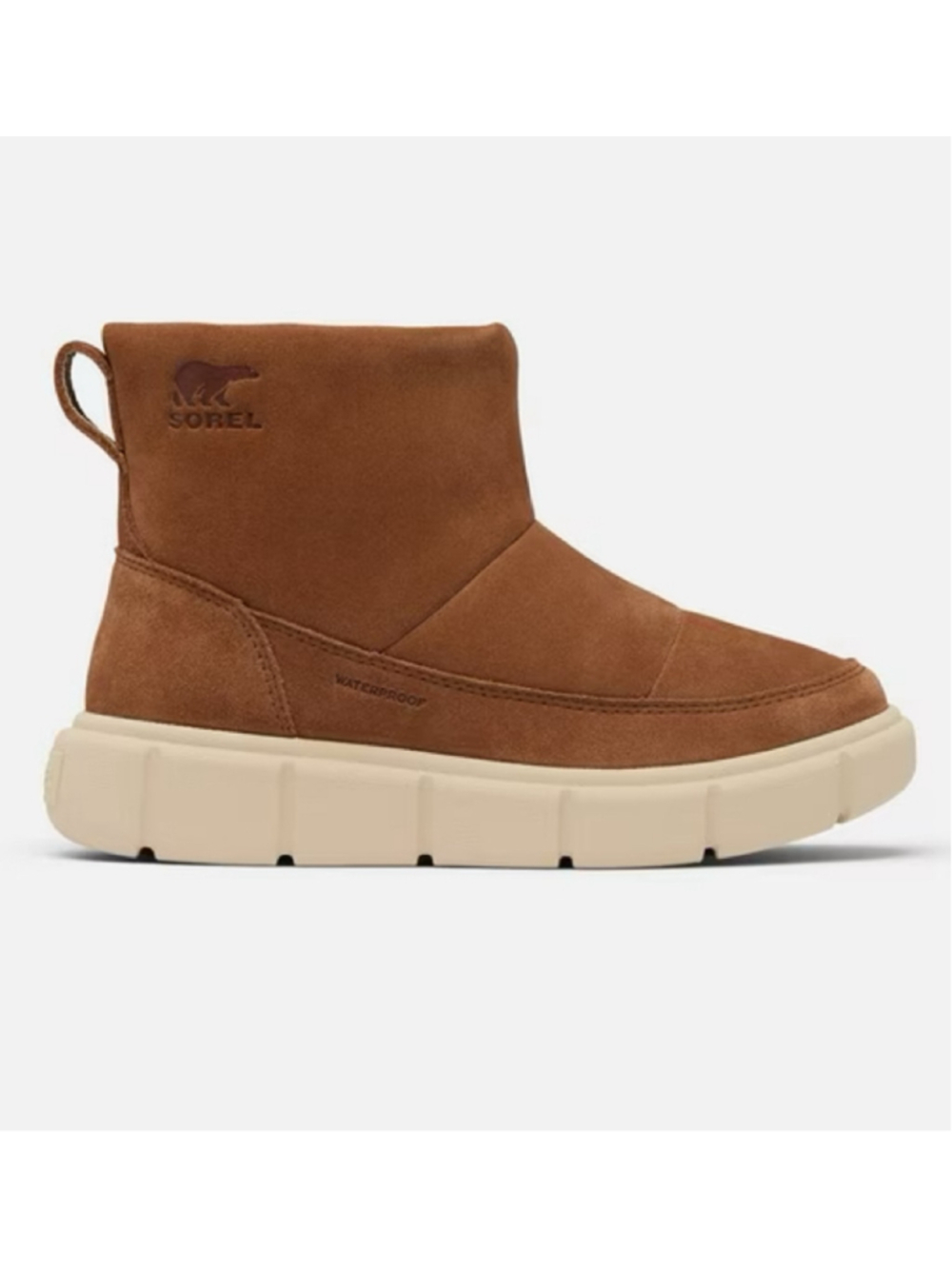 Sorel Explorer III Waterproof Slip on Ankle Boots Brown Suede Waterproof Booties